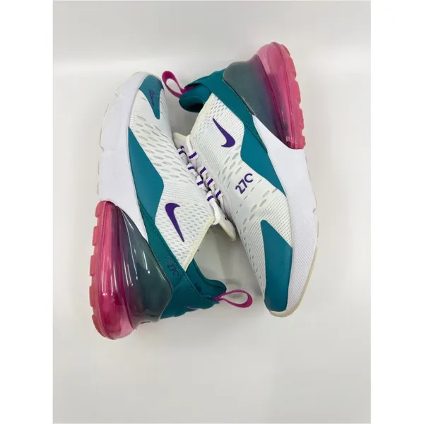 Nike Women's Air Max 270 SZ 6 Teal Purple Pink AH6789-108 - Image 8