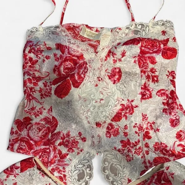 Vintage *RARE* 90s Victoria's Secret Gold Label Floral Set - Image 3