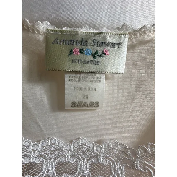 Amanda Stewart Intimates Women’s Gown Size 2X In A Pink Peachy Knee Length - Image 3