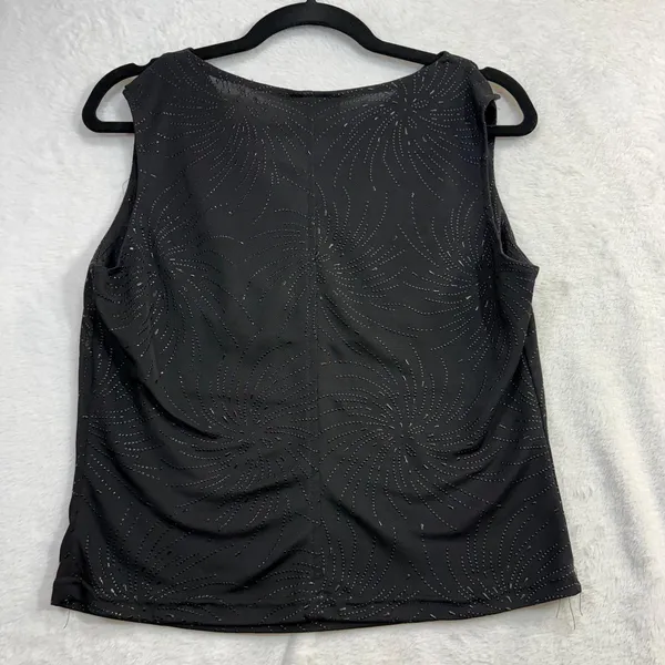 Vintage Isabel L Beaded Top Black Cowl Neck Glam Goth USA Sexy‎ Club Witchy Y2K - Image 3