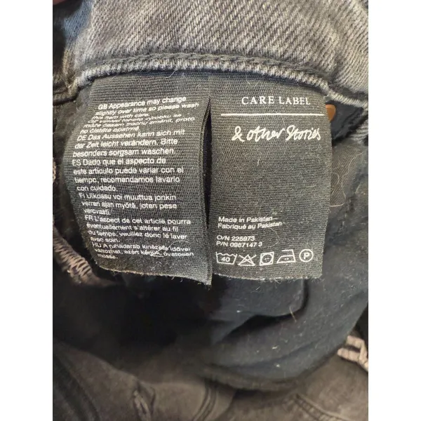 & Other Stories Jeans Women Size 25 Black High Waist Straight Leg Denim - Image 8