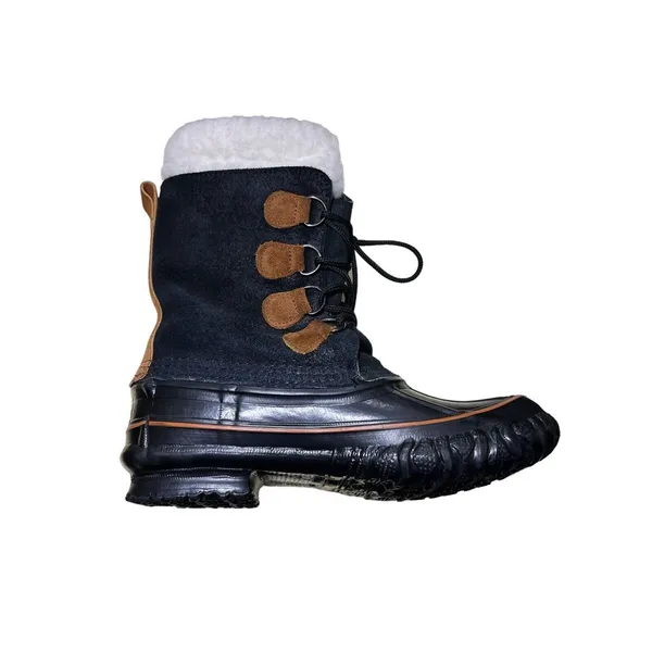 LaCrosse Women’s Black Suede Lined Lace Up Duck Boots Size 7 Shearling - Image 2
