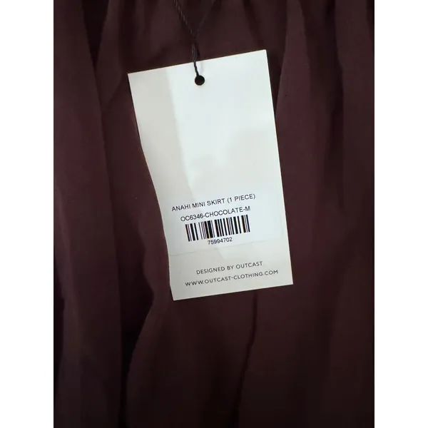 Outcast Anahi Mini Skirt Chocolate Brown Bubble Hem Medium NWT OC6346‎ - Image 7