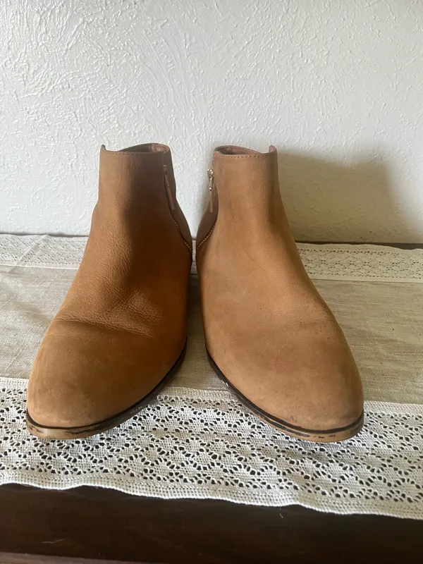 Women's ALDO Julianna Ankle Boots Medium Brown Block Heel Suede Size 11 - Image 3