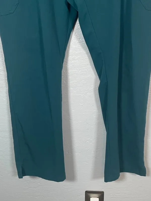 Figs Women Plus Size XXL Caribbean Blue Yola Skinny Scrub Pants Drawstring - Image 2
