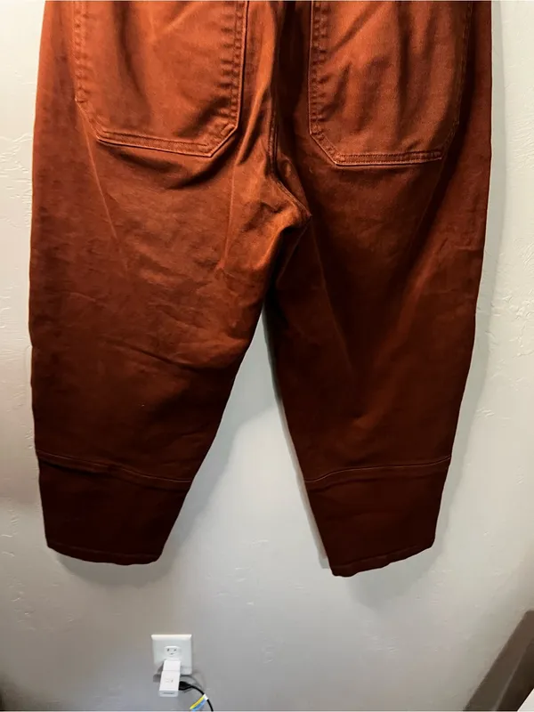 Everlane Utility Barrel Pants Rosewood Terracotta High Rise Wide Cropped Pants - Image 10