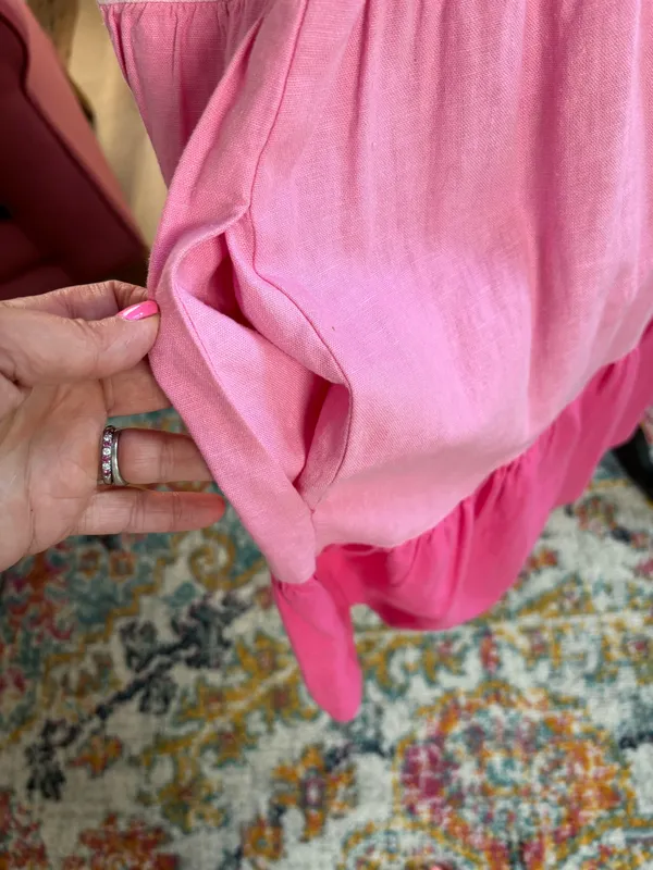 Pink J.Crew Dress Tiered - Image 5