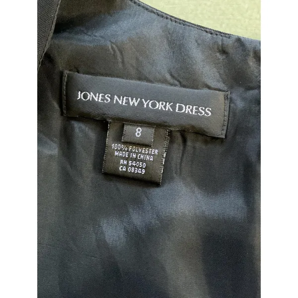Jones New York Dress Black Polyester Midi Evening Career Work Party‎ Cocktail - Image 10