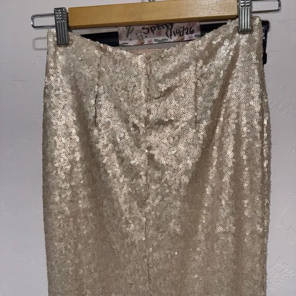 Lulus Rose Gold Sequins Mermaid Skirt XS - Image 7