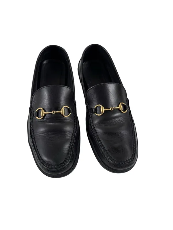 Gucci Horsebit Driving Loafers Black Leather Fits Mens US 8 Womens 9.5 - Image 14