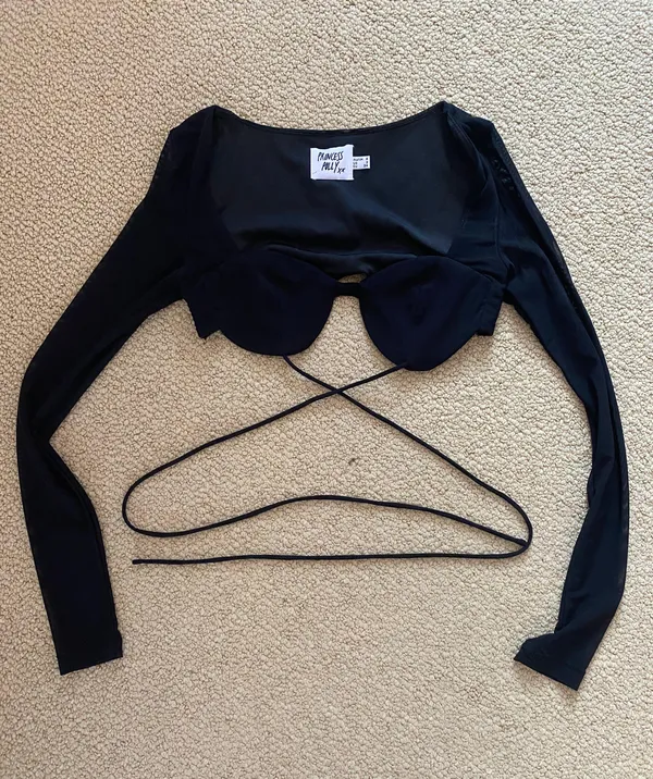Princess Polly Titan Long Sleeve Black Top - Image 3