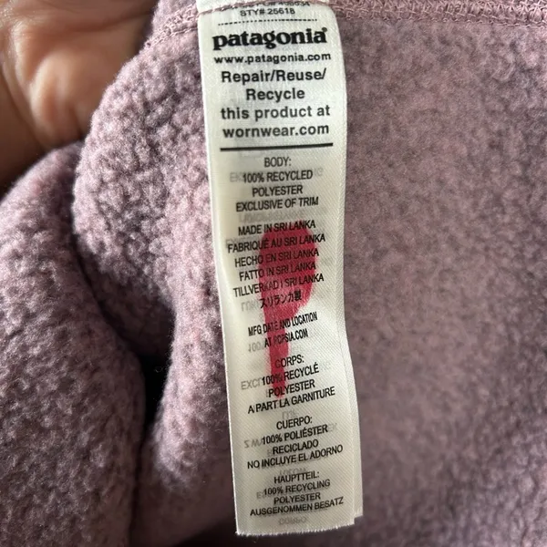 Patagonia Women's Better Sweater® 1/4-Zip in Hazy Purple Size Small Gently Used - Image 6