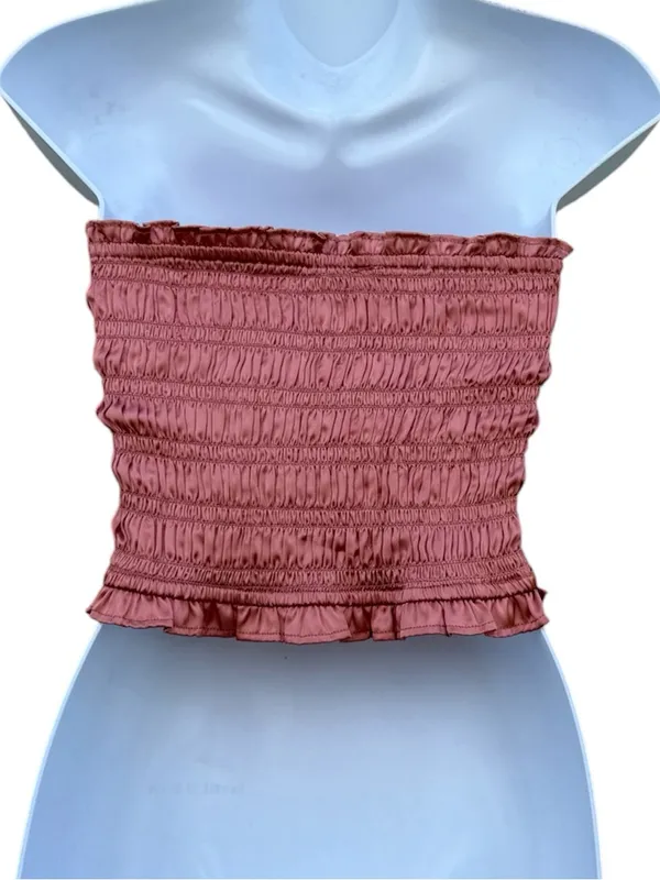 Free People "Be Right Back" tube top in Dusty Rose - Image 2