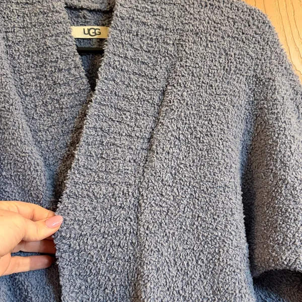 UGG Women’s Soft Fremont Cardigan in Boucle‎ Blue Medium - Image 6