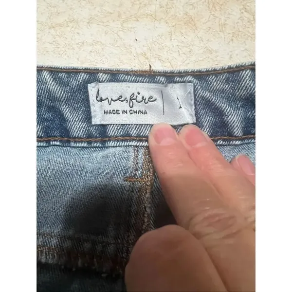 Love, Fire Sz 1 Denim Blue Cargo Maxi Pocket Boho Skirt - Image 3