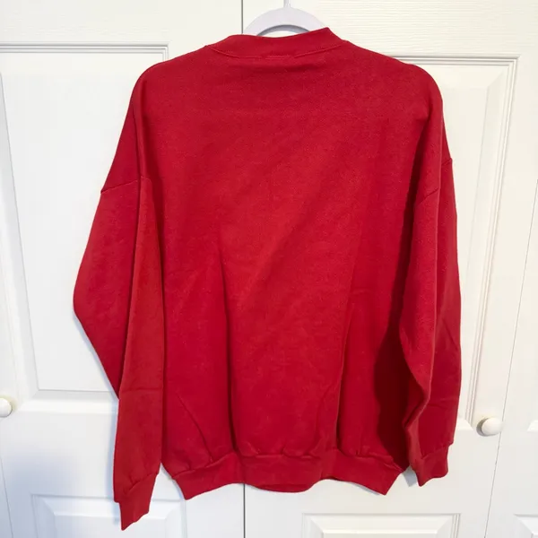 NWOT Vintage DISNEY Winnie the Pooh Embroidered Red Sweatshirt XL - Image 5