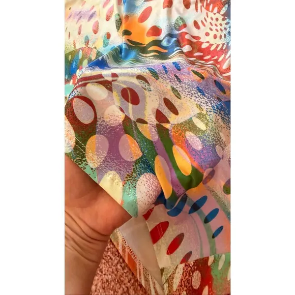 ASOS Design Printed Satin Scarf Top Size US 14 Multicolor Y2K - Image 8