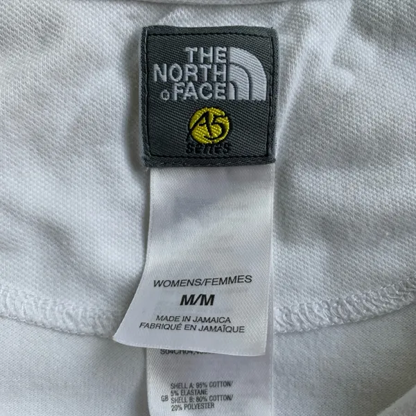 North Face A5 series white Women’s medium short sleeve polo shirt - Image 2