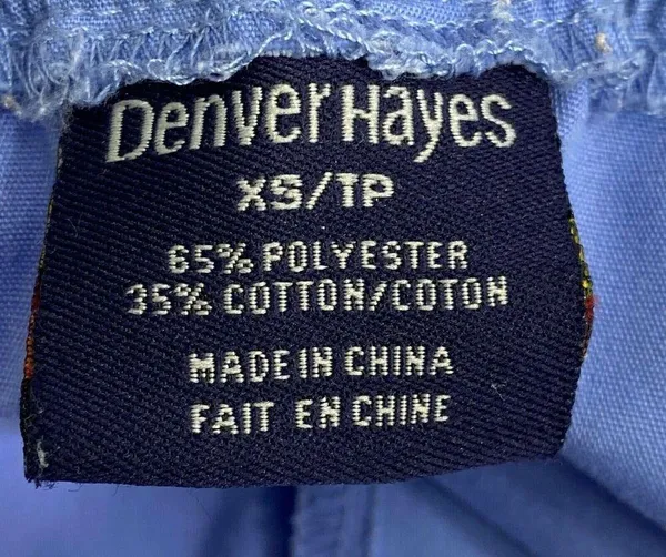 Denver Hayes Solid Blue Cargo Scrub Pants Bottoms Size XS - Image 4