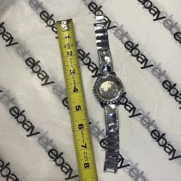 Women’s Silver Rhinestone Crystal Accent Watch Fashion Jewelry Time Piece - Image 8