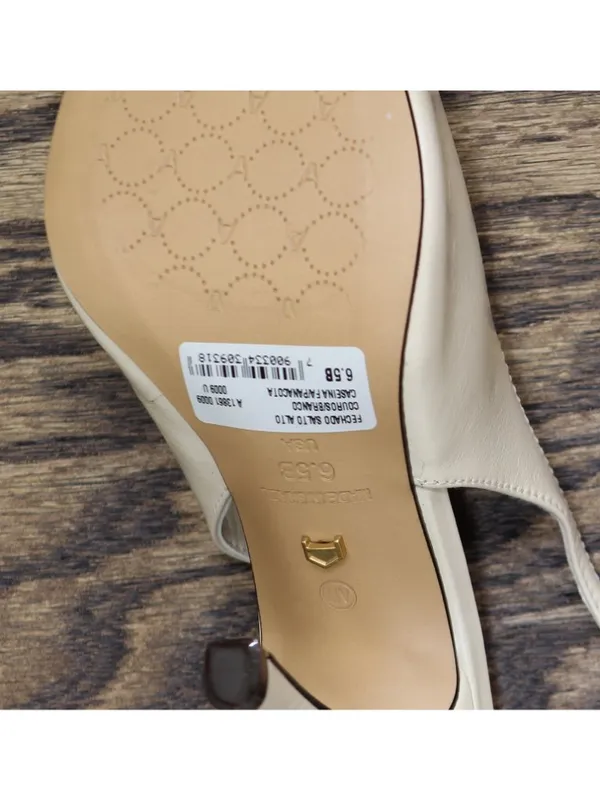 NWT Arezzo Womens Olivia High Stiletto Leather Pumps Panacota Off White 6.5B - Image 16