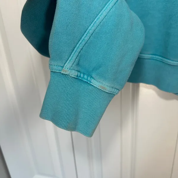 OFFLINE by Aerie Sweatshirt Throwback Snap Fleece XS Blue Henley Got Water Crop - Image 6