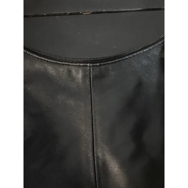 Vintage Great American Leatherworks Black Leather Shoulder Bag Purse Tassel - Image 2