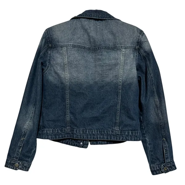 Ranbeeri Women's Blue Denim Distressed‎ Jean Jacket Size XL - Image 2