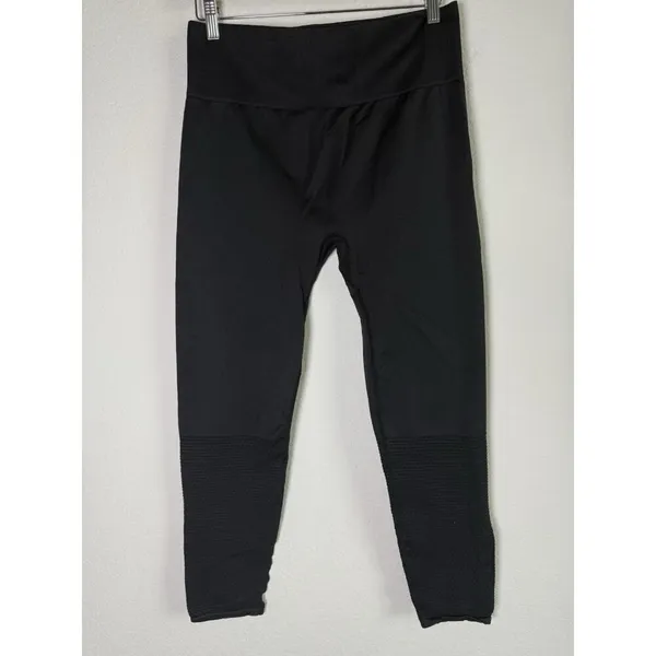 Fabletics Women’s High Waisted Seemless Black Leggings‎ Mesh Pattern Gym Size XL - Image 6