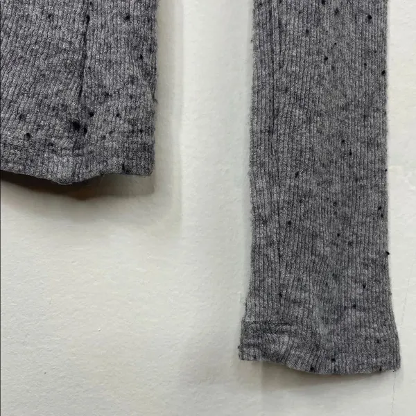 Just Female Heather Gray Long Sleeve Tee Wool Blend size Small - Image 7