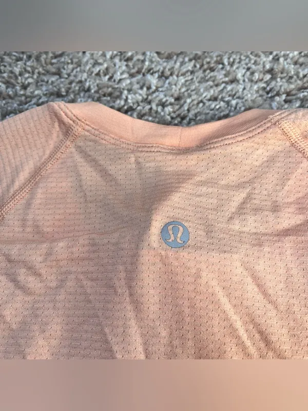 Lululemon Swiftly Cropped Short Sleeve 2.0 - Peach Bellini - Image 4