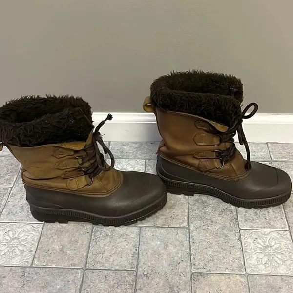 Sorel Badger Brown Women’s Insulated Winter Toe-Up Boots with Faux Fur- Size 7 - Image 3
