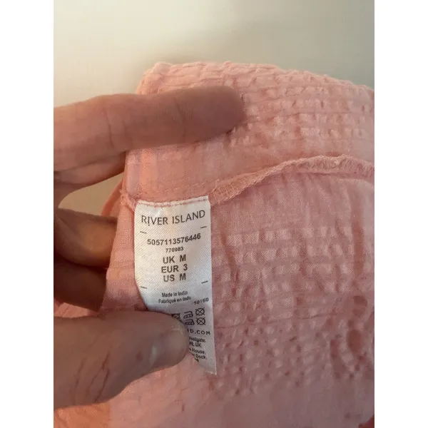 River Island River Island Shirred Midi Dress Sz Medium - Image 4