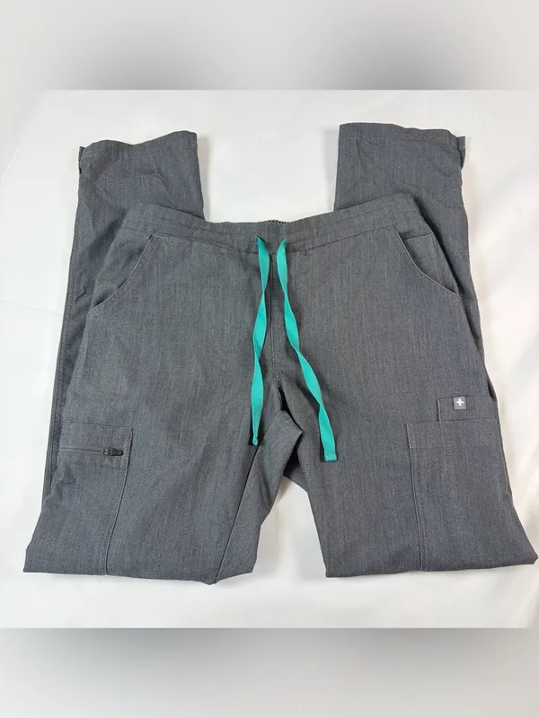 Figs Technical Scrubs Gray Top Pants Set Women's Size XSmall - Image 8