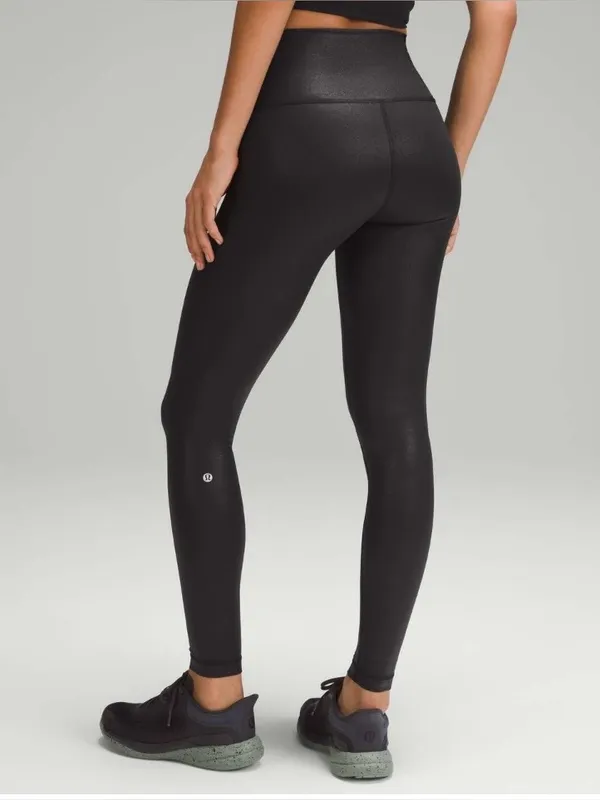 Lululemon Wunder Train High-Rise Tight 28" Radiate Foil Print Black W5DPYS Sz 4 - Image 2