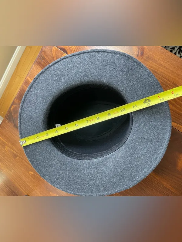 Wide Brim Felt Fedora Hat - Image 4