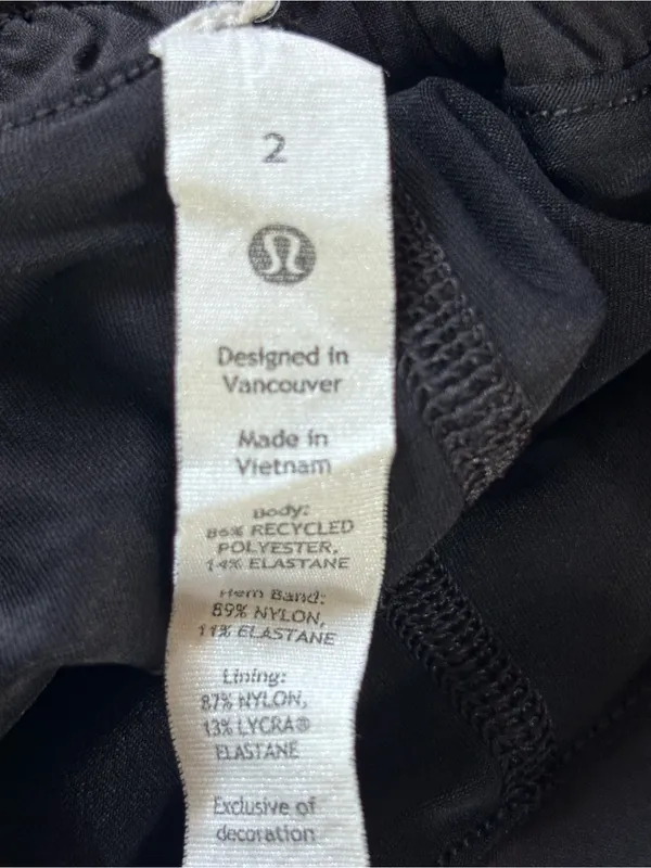 lululemon athletica Black Athletic Skort with Built-In Liner - Image 2