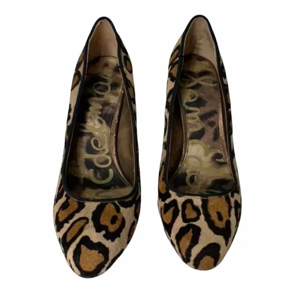 Sam Edelman Yasmine Round‎ Toe Leopard Heels Size 6 - Image 2