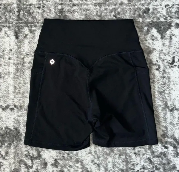 Popflex Supersculpt Midi Short with Pockets Black - Image 4