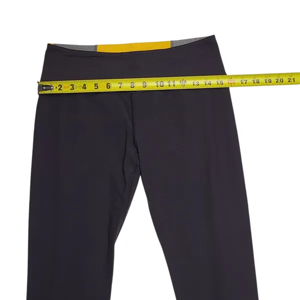 Lululemon‎ Black Yoga Leggings Size 8 Colorblock Waistband - Image 12