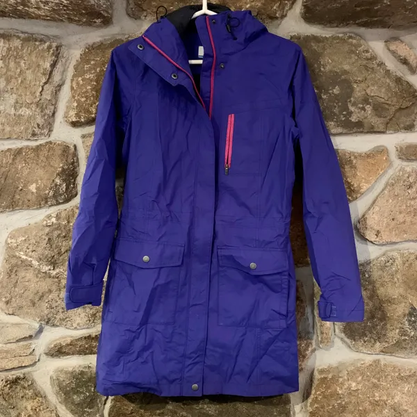 Columbia Purple/Pink Zip Up Windbreaker Material Jacket - Image 2