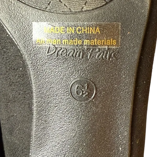 Dream Pairs Low Heel Chunky Pumps Black Faux Suede‎ 6.5M Classic Minimalist - Image 6