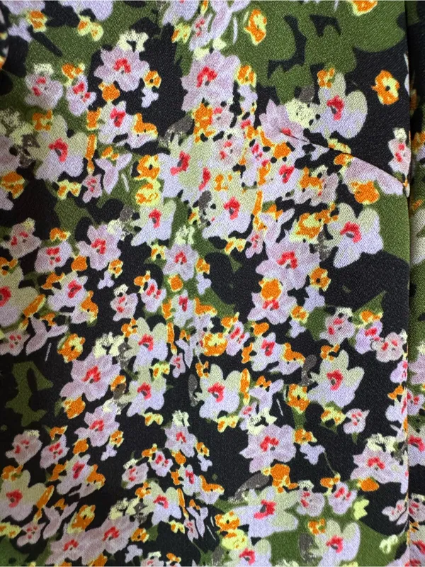Never Fully Dressed Floral Tie Neck Tiered Loose Fit Midi Maxi Dress Size 4 - Image 3
