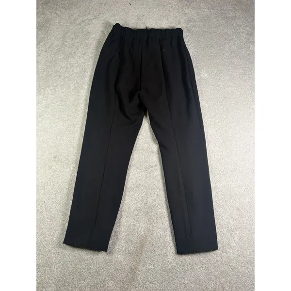 Anthropologie Womens Black Pintuck Tapered Ankle Zip Pull-On Pants small black - Image 8