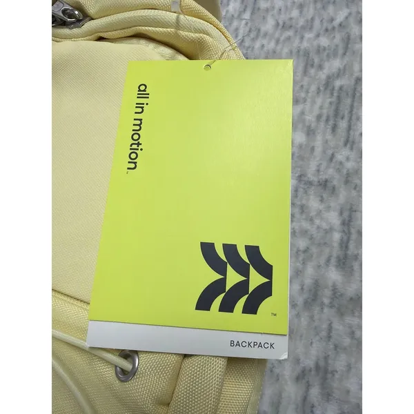 All in Motion Yellow Backpack Water Repellent 15IN Laptop‎ Sleeve Pad Straps NWT - Image 2