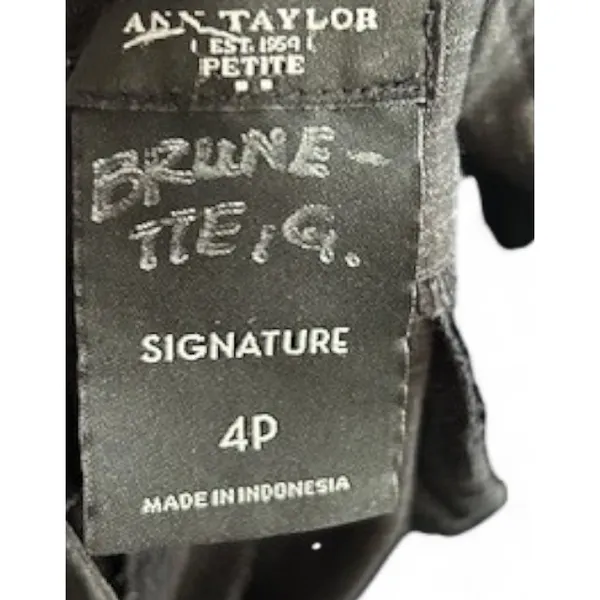 Ann Taylor‎ Signature Dark Gray Wide Leg Dress Pants Business Office 4 Petite - Image 3