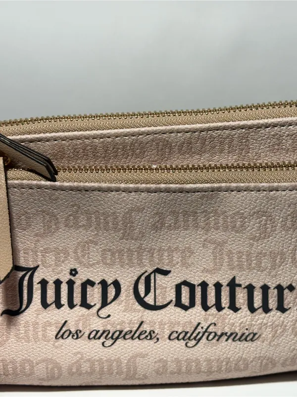 Juicy Couture Heritage Gothic Logo Double Zip Wallet Wristlet Pouch Clutch NWT - Image 3