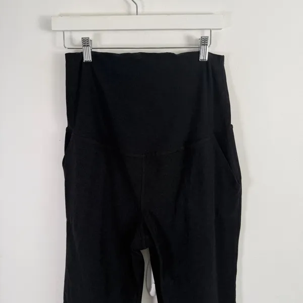 Beyond Yoga Beyond Bump Spacedye Matermity Midi Joggers Darkest Night Black Med - Image 3