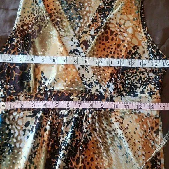 Madmazelle Dress Size XS Womens Animal Print Watercolor Artsy - Image 10