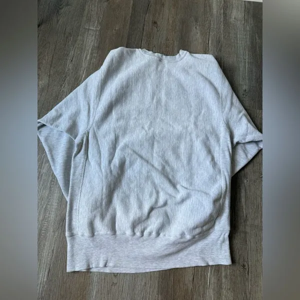 Champion VTG Reverse Weave PENN STATE Sweatshirt Crewneck Embroidered Gray Blue Size S M - Image 10